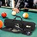 GOBUROS 4x5 Pool Cue Case, Billiard Stick Carrying Case Holds 4 Butts and 5 Shafts, Soft Pool Stick Bag with Large Front Accessories Pockets and Shoulder Strap for Easy Carry, Black
