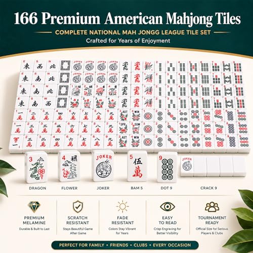 Set de Fichas American Mahjong ASONA 166 piezas sin rack miniatura 3