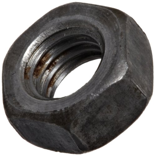 Steel Hex Nut, Plain Finish, Class 6, DIN 934, Metric, M2-0.4 Thread Size, 4 mm Width Across Flats, 1.6 mm Thick (Pack of 100)