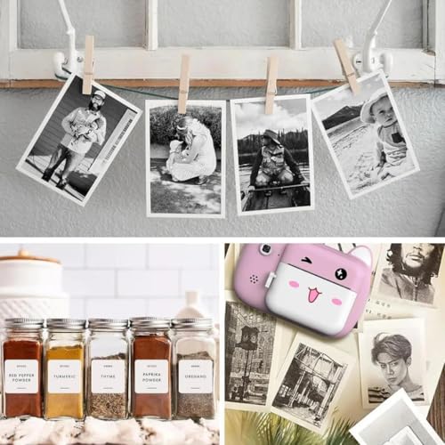 Kit 6 Bobinas Etiqueta Térmicas Adesiva Premium 57x25mm 3 Metros Colorido Rolo Para Mini Impressora