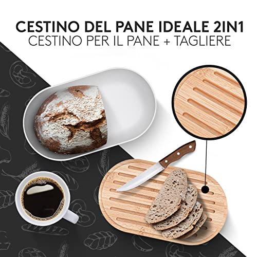 Vezato Scatola Cestino del pane - sostenibile per
