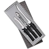 Rada Cutlery 3-Piece Peel, Pare & Slice Gift Knife Set (G218), Stainless Steel Hollow Ground Blades, Made in USA, Black Handles
