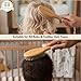 Baby Hair Brush & Comb Set for Newborns - Gentle Goat-Hair & Bamboo Bristle Hairbrushes with Easy Grip Wooden Handles - 5-Pack Baby Brush Set with a Cotton Travel Pouch - Gifts for Boys & Girls