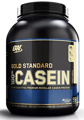 Optimum Nutrition Gold Standard 100% Casein Protein Powder, Creamy Vanilla, 4 Pound