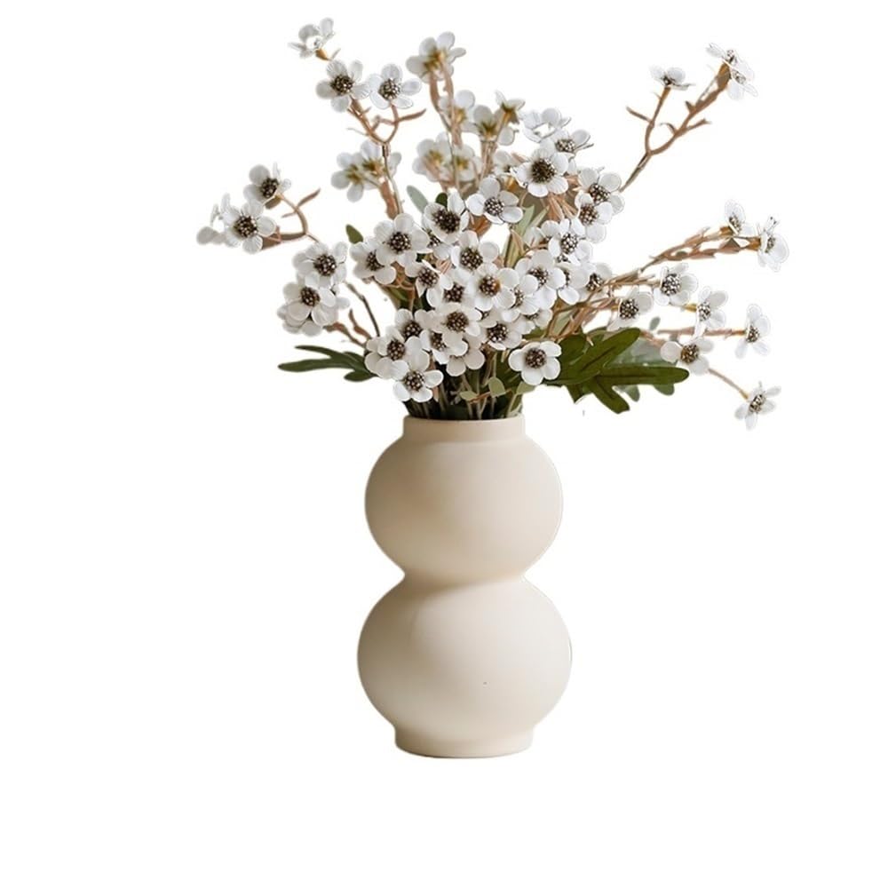 Gv8pA5fj7b Ready Arranged Flowers in Vase White Ceramic Vase Small Plum Fake Flowers Simulation Flower Arrangement Living Room Table Decoration