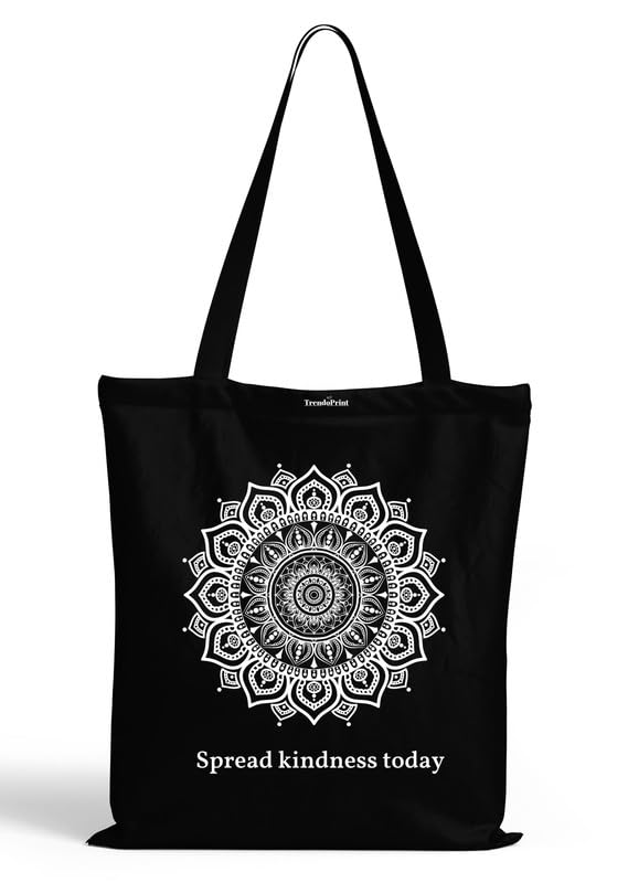 Image of TrendoPrint Reusable Shopping Bag Canvas Tote Bag for Grocery, College, Office & Shoulder Handbag Travel Bag for Men and Women (14x16 inches)