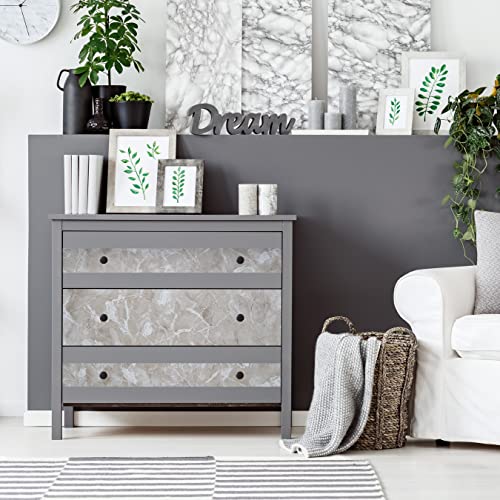 Image of Magic Cover Self-Adhesive Vinyl Shelf and Drawer Liner, 18 inch x 16', Marble Ivory