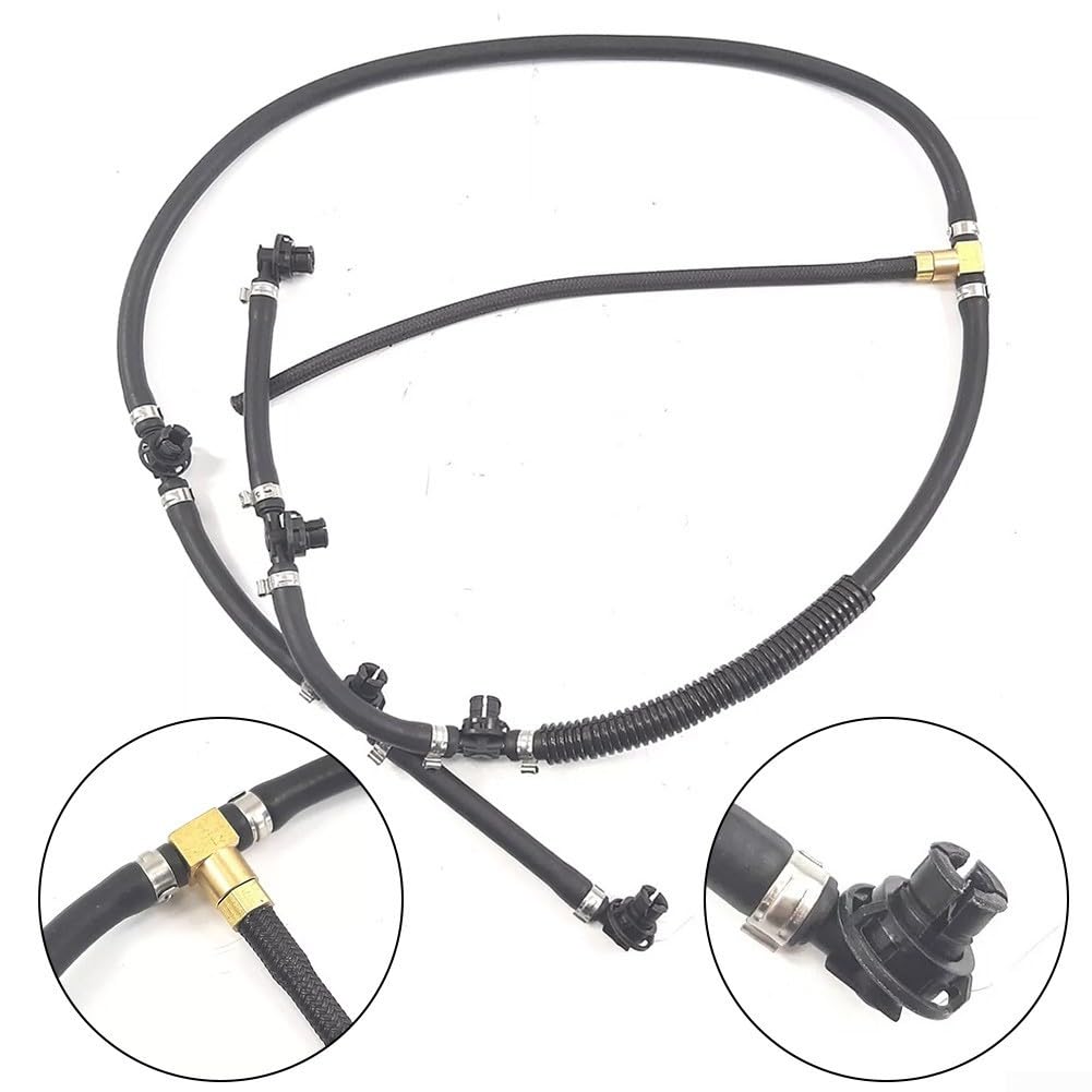 Tubo di ritorno carburante compatibile con Grand Cherokee WK 3.0 CRD Diesel ABS nero tubo di ricambio OEM 5175807AA