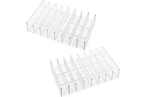 Acrylic Money Tray Organizer for Cash Envelope System, 8 Slot Eyeshadow Makeup...