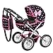 Kinderplay Carrito Bebe Juguetes, Cochecito para Muñecas, Cochecito de Muñecas, Gondola - Trendy Carrito Muñeca, La Altura al Mango es En Un Rango de 33 a 63 cm, Muñeca 41 cm, KP0262R