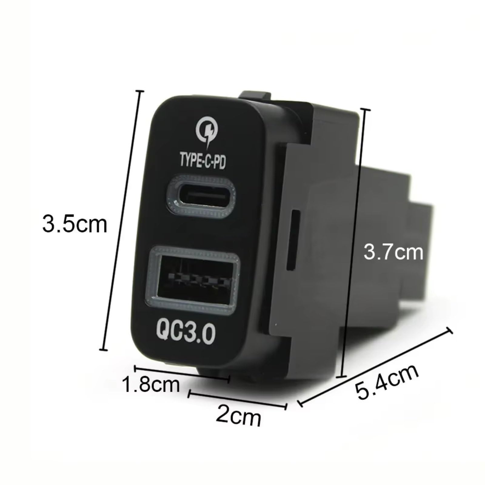 Consola Central Con Puerto USB Compatible Con Mitsubishi Para Outlander Para Lancer Coche Adaptador Cargador Enchufe Interfaz PD Para TYPE-C Puerto USB AUX Jack