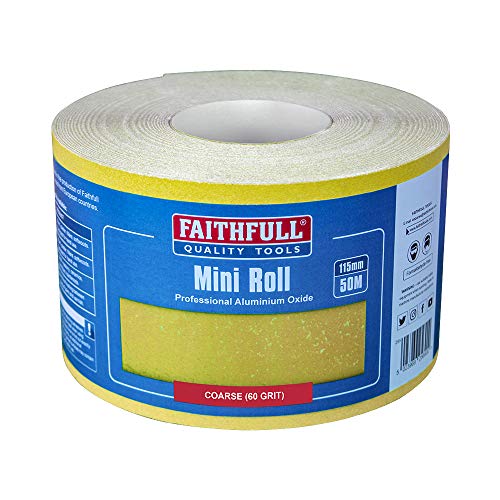 Faithfull FAIAR11560Y Alox Paper Roll Yellow 115mm x 50M 60G
