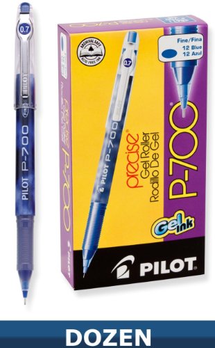 Pilot Precise P-700 Gel Ink Rolling Ball Stick Pens, Fine Point, Blue Ink, 12-Pack (38611) #TOP1