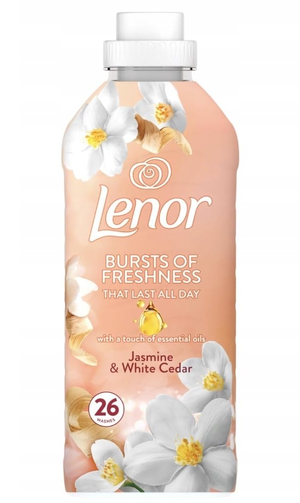 12er Pack - Lenor Weichspüler – Jasmin & Weiße Zeder – 858 ml / 26 Wäschen