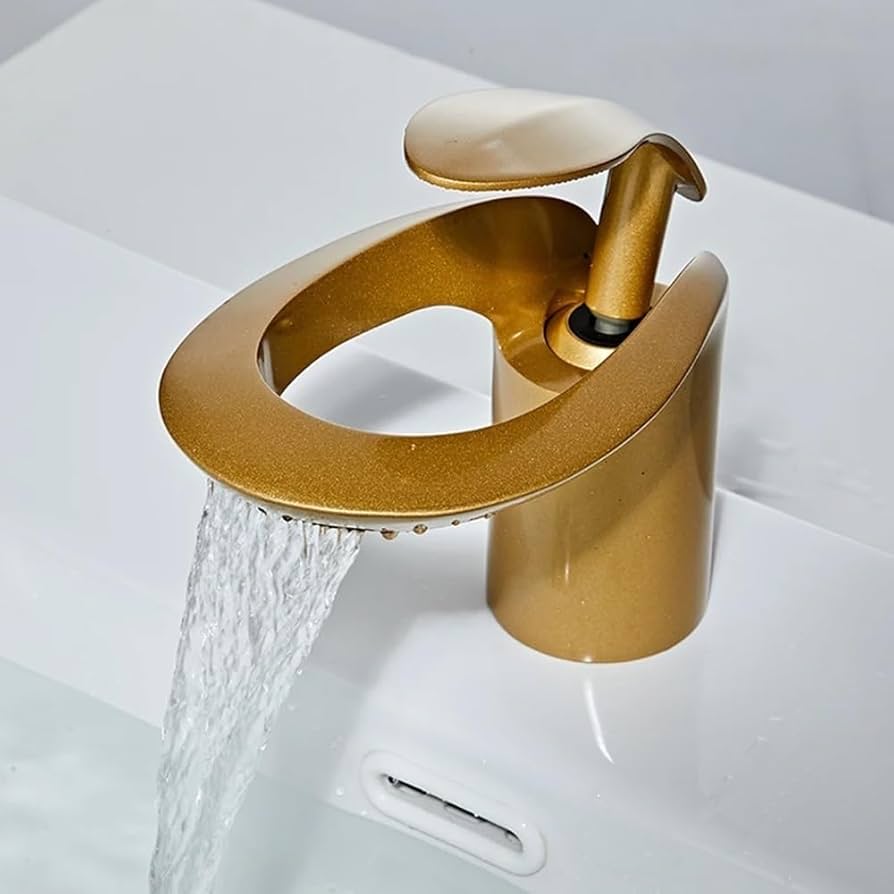 Bathroom Faucet Bathroom Waterfall Basin Faucet, Single Hole