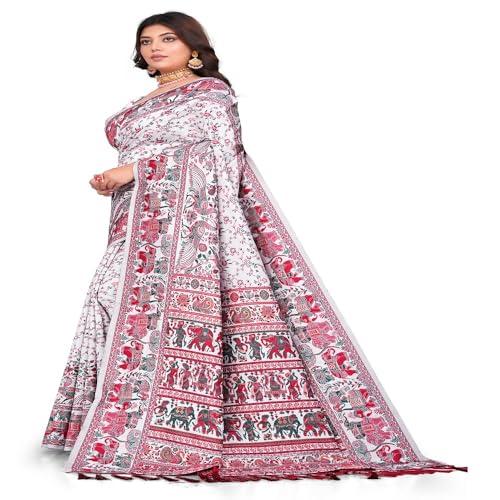 Zari Embroidery Saree With Unstitched Fancy Work Blouse Piece Saree For Women2