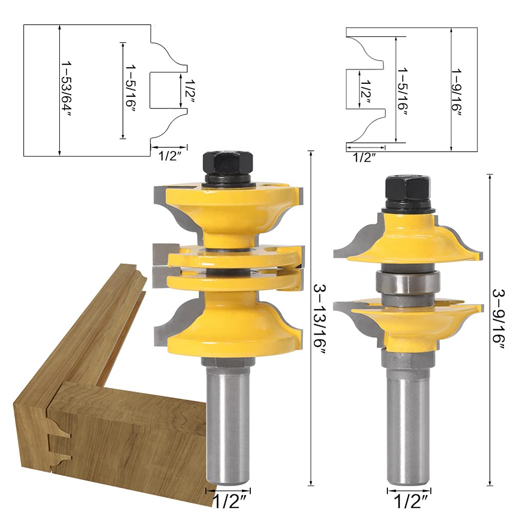 Fraise à tige de 12 mm pour portes intérieures. Une belle fraise stable et durable