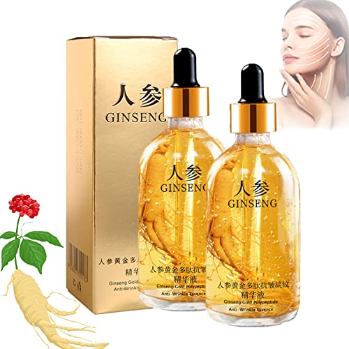 Ginseng Polypeptide Anti-Ageing Essence, Ginseng Gold Polypeptide Essence, Ginseng Essence Water Facial Serums, Ginseng Anti-Wrinkle Essence For Women (2Pcs) #TOP2