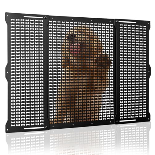 GMINCO RV Screen Door Protector for Dogs Adjustable Aluminum Alloy RV Entry Grille Protectors Pet Guard Defender Accessories for Inside Camper Trailer Pets Protection 22 to 31.5 Inches Bone Shape
