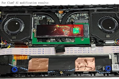 for MSI Claw8 AI or Claw7 AI Handheld Devices M.2 NVMe PCIe 4.0 SSD Adapter,Modified 2230 to 2280 SSD Converter Board,PCIe 4.0 Expansion Card 90 Degree,Expandable high Capacity Memory Card Green