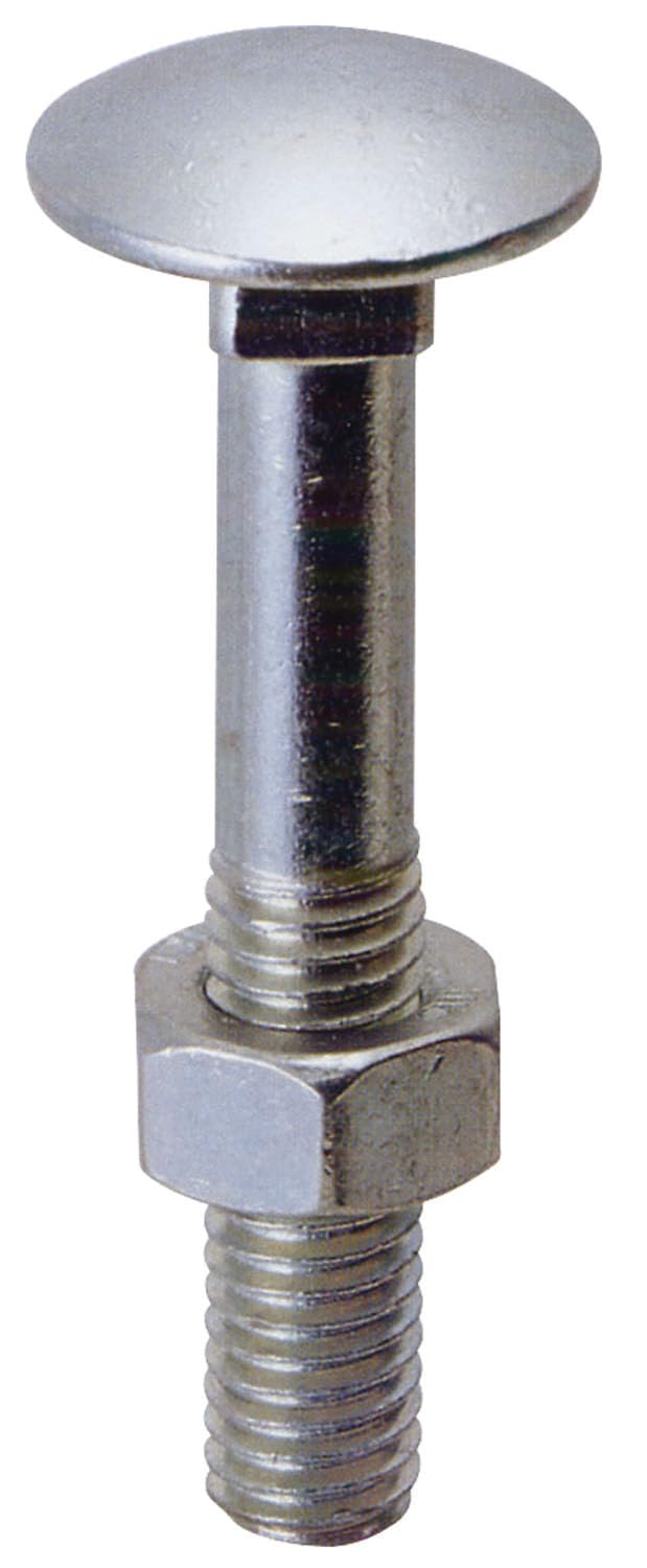 BULLONI ZINCATI T.TONDA C/DADO 6X50