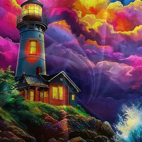 Housse de couette 3D phare parure de lit microfibre douce avec fermeture éclair cachée - 7