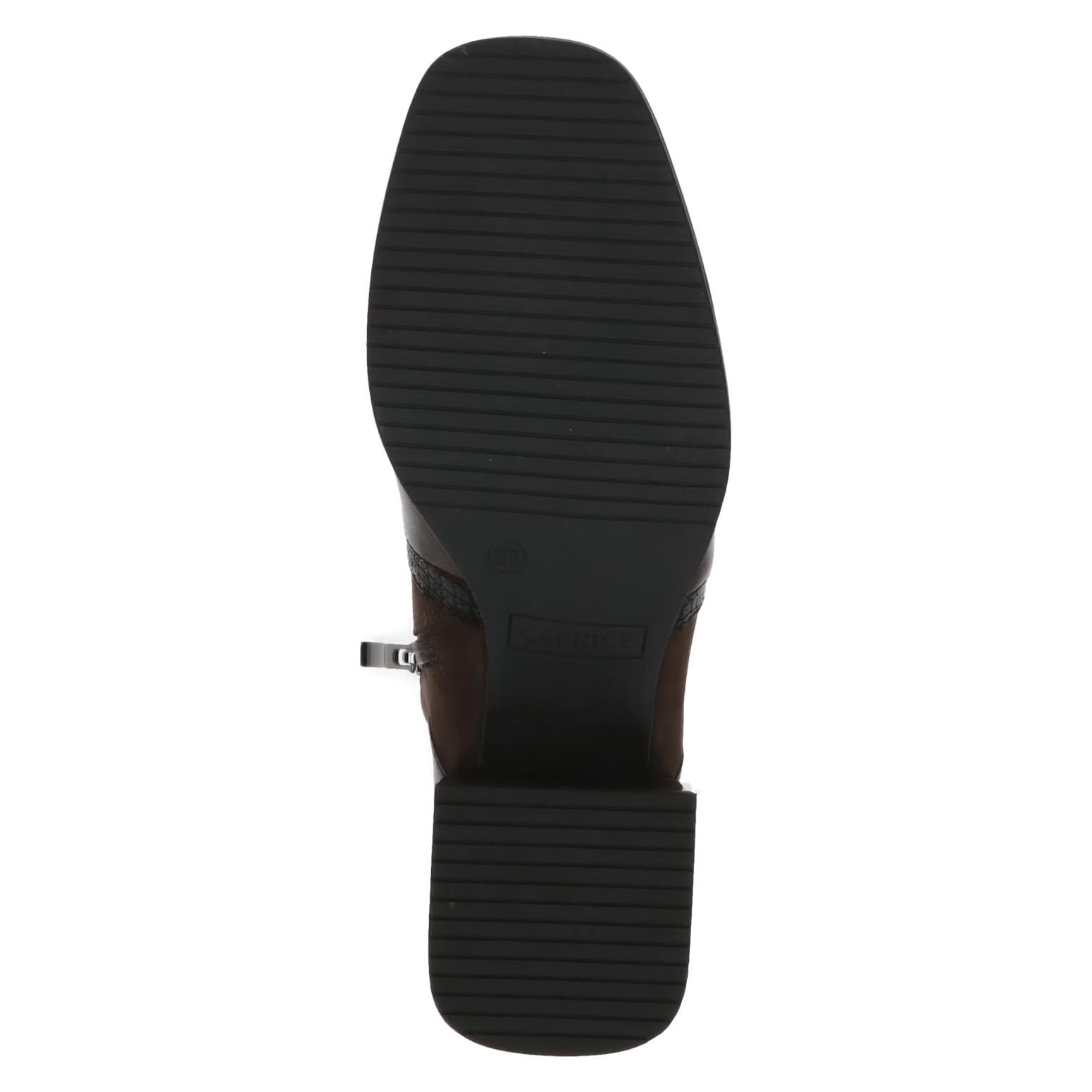 CAPRICE Damen Stiefeletten mit Absatz aus Leder Kleiner Absatz Weite G, Braun (Dk Brown Comb), 37 EU – Ansicht 3