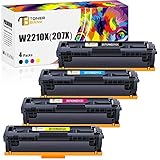 Seitenausbeute: 3150 Seiten pro 207X W2210X Schwarzer Patrone und 2450 Seiten pro W2211X W2212X W2213X Farbpatrone bei 5% Abdeckunge von A4 (Kein Chip,nicht Original)