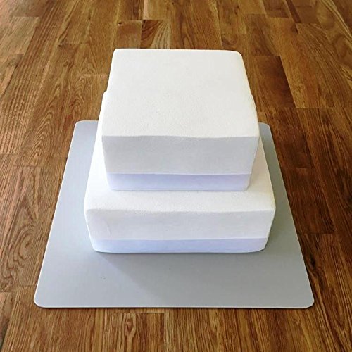 Square Cake Board by Super Cool Creations - Light Grey, 7 in