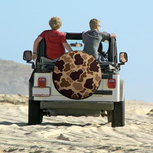 Image of Duck Vintage Camouflage Spare Tire Cover Wheel Tyre Covers Travel Trailers Protectors Weatherproof Dust-Proof for Camper Trailer Truck Rv Universal 30inch