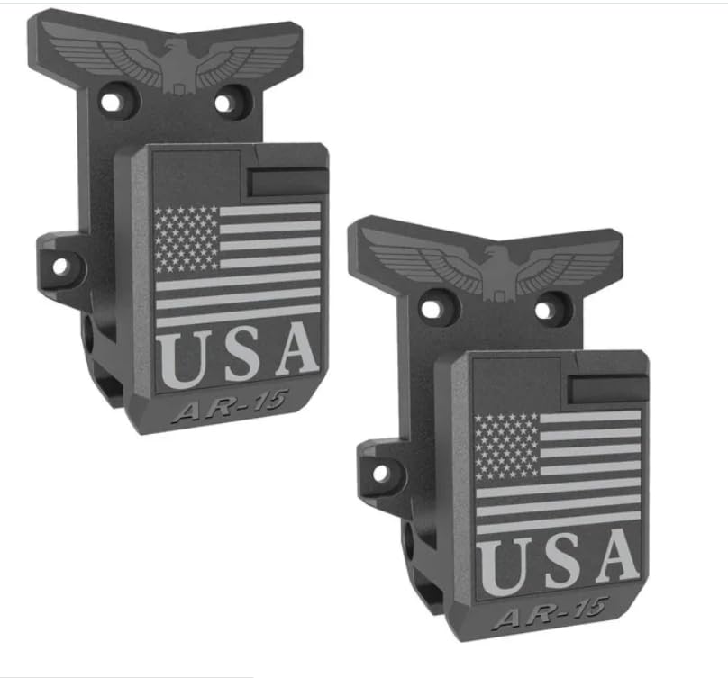 2-Pack Gun Rack Wall Mount for 223/5.56 Rifle with Magazine Holder, Rifle Wall Mount Holder,Solid PA Material Display Storage Organization