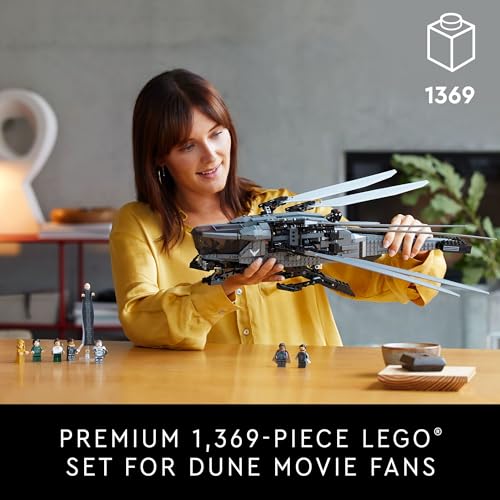 Image of LEGO Icons Dune Atreides Royal Ornithopter 10327, Collectible Dune Inspired Model for Build and Display, Adult Gift Idea for Sci-Fi Movie Fans, 8 Dune Minifigures