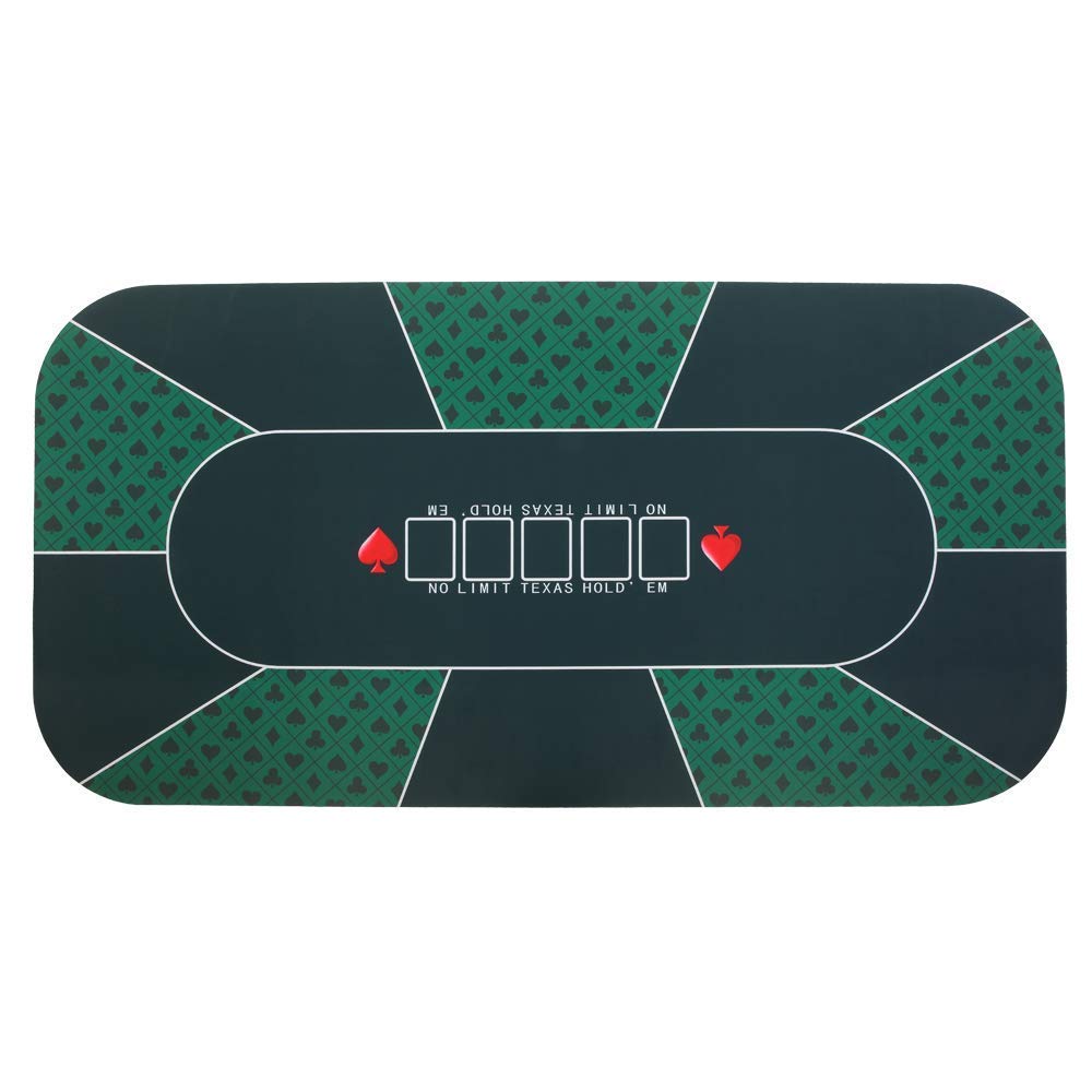 Gra stołowa filcowa mata 180 cm x 86 cm profesjonalny poker dla 8 graczy gumowy stół do pokera układ blatu W/noszenie blackjacka, kasyno