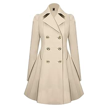 ジャケット・アウター sheer dress trench coat - beige Amazon.com: Long Trench Coat for Women Pleated Trench Coat