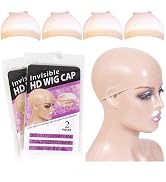 Tinashe 4pcs HD Wig Caps Transparent HD Wig Cap Stocking Cap Sheer Wig Cap Thin Nylon Cap HD Wig ...
