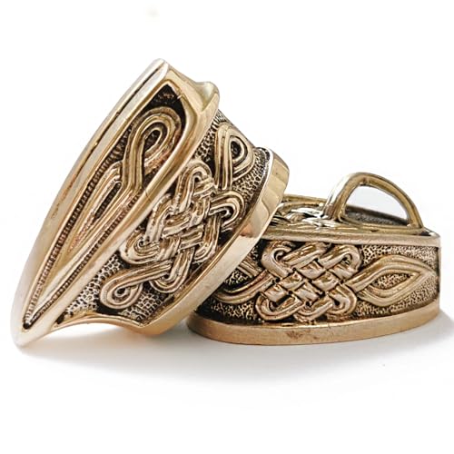 CooB Knife Finger Guard Bolster & Pommel for Custom Knife Knives Making Handle Set Celtic. HandMade Metal Knife Supplier Accessories (Bronze)