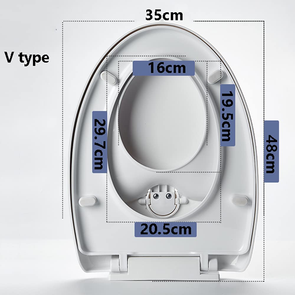 JWW Asiento De Inodoro Familiar Tapa Y Asiento De Inodoro con Asiento Reductor Infantil Y Cierre Suave Blanco Tapa WC Universal