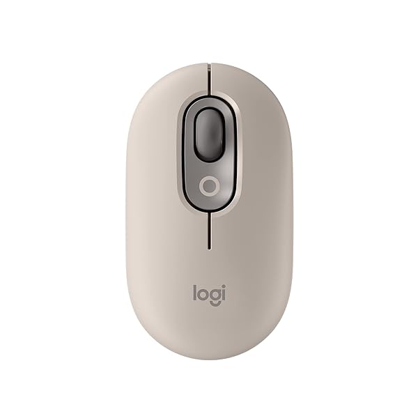 Logitech POP Mouse, Wireless Mouse with Customizable Emojis, SilentTouch Technology, Precision/Speed Scroll, Compact Design, Bluetooth, Multi-Device, OS Compatible - Mist