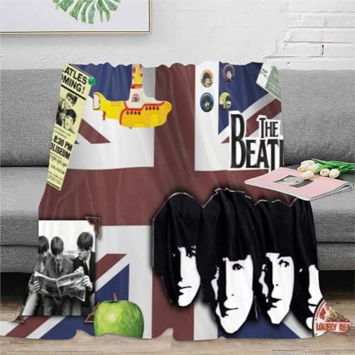 CHEWYZ Couverture imprimée en 3D The Beatles-Couverture Tendance en Peluche pour Enfants,garçons,Filles,Adultes-Couverture en Flanelle pour canapé-lit (150x200cm) - Les Beatles, Paul McCartney, John Lennon, RIngo Starr, George Harrison CHEWYZ Couverture imprimée en 3D The Beatles-Couverture Tendance en Peluche pour Enfants,garçons,Filles,Adultes-Couverture en Flanelle pour canapé-lit (150x200cm) – Image 4