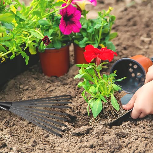 VANZACK 2pcs Metal Garden Hand Rakes mini miniatura 2