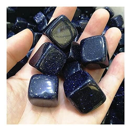 WGPHD Health & Household Blue Gold Sand Stone Cube Polished Gravel Specimen Crystal ore and Minerals Happy Fish Tank Stone Flashy (Size : 1pc)