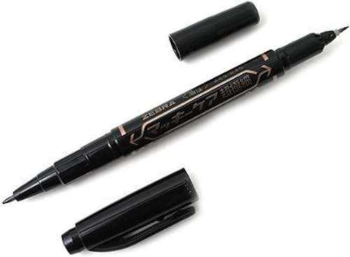 Zebra Mackee Care - Rotulador de doble cara, punta extrafina, color negro