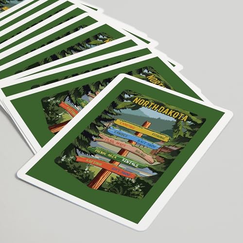 Baraja de cartas Poker 52 naipes North Dakota miniatura 5