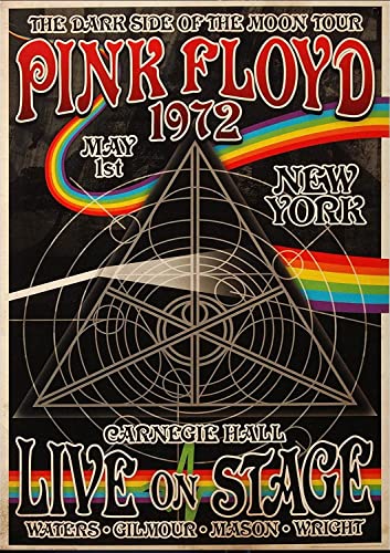 Lucido setoso CLP Poster da parete con stampa dei Pink Floyd, formato A6, A5, A4, A3, musica rock, retrò, classico, 5 (210 x 297 mm)