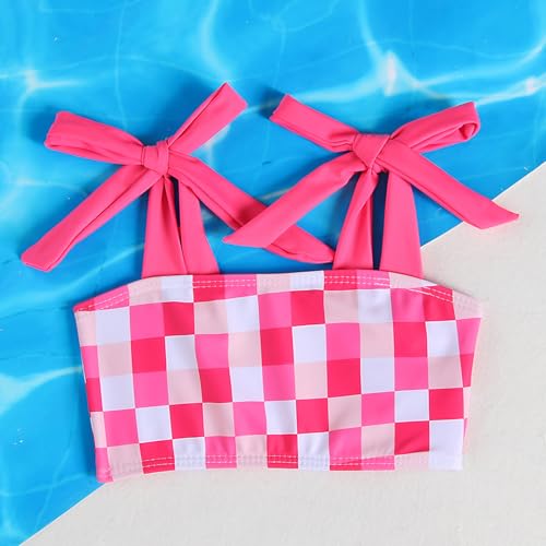 Toddler Girl Swimsuit Color Block Swimwear Girls Beach Bathing Suit Two Pieces Bikini Set 1-6 Years4