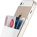 Sinjimoru Card Holder for Back of Phone, Stick on Wallet Functioning as Card Sleeves, Cell Phone Credit Card Holder, Minimallist Wallet Sticker for iPhone. Sinji Pouch Basic 2, White