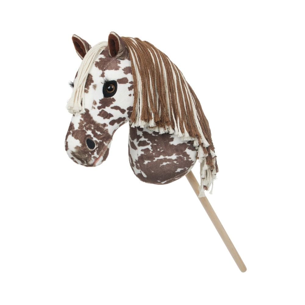 LeMieux Hobby Horse Montana - Brown and White Appaloosa - Realistic Head - Perfect for Kids