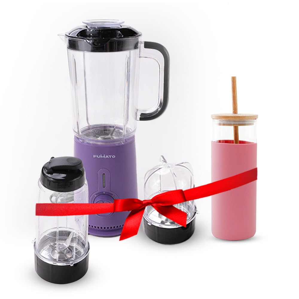 The Better Home Fumato's Kitchen and Appliance Combo|Nutri Blender with Glass Tumbler with Sleeve |Food Grade Material| Ultimate Utility Combo for Home| Purple Pink