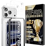 DIFAYA 対応 iPhone17 Pro ガラスフィルム 2枚 + iPhone 17 Pro カメラフィルム 2枚 ガイド枠付き 強化ガラス 耐衝撃【高透過率/AGC旭硝子素材製/全面保護/硬度9H/極薄0.28mm】 2.5Dラウンドエッジ加工 自動吸着 気泡防止 指紋軽減 飛散防止 撥水撥油（6.3インチ）