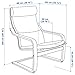 IKEA Poäng Armchair, Wood, Medium Brown, Hillared Beige